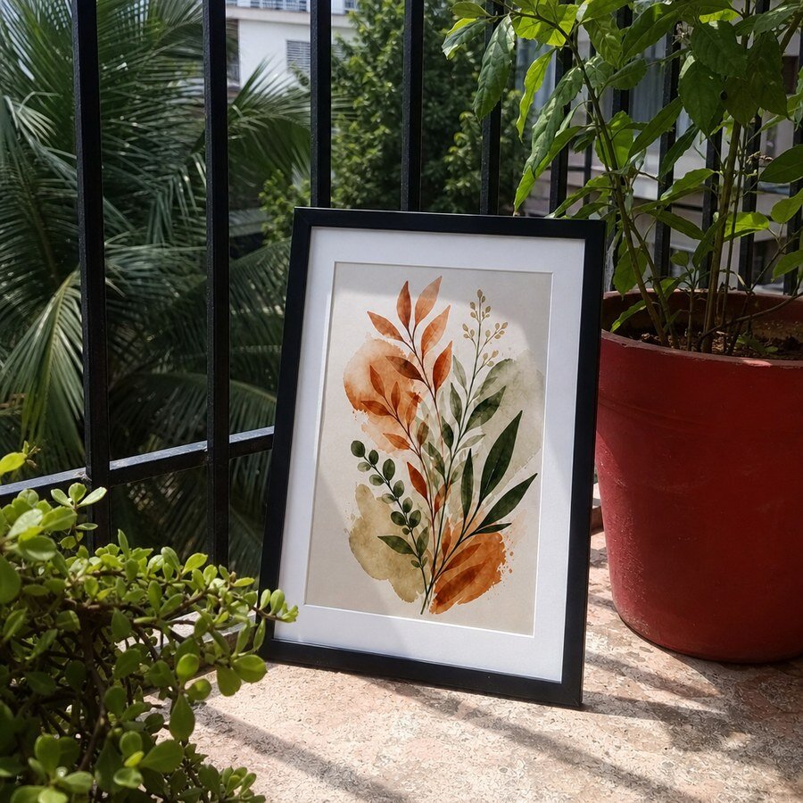 Customer photo of A4 matte black photo frame