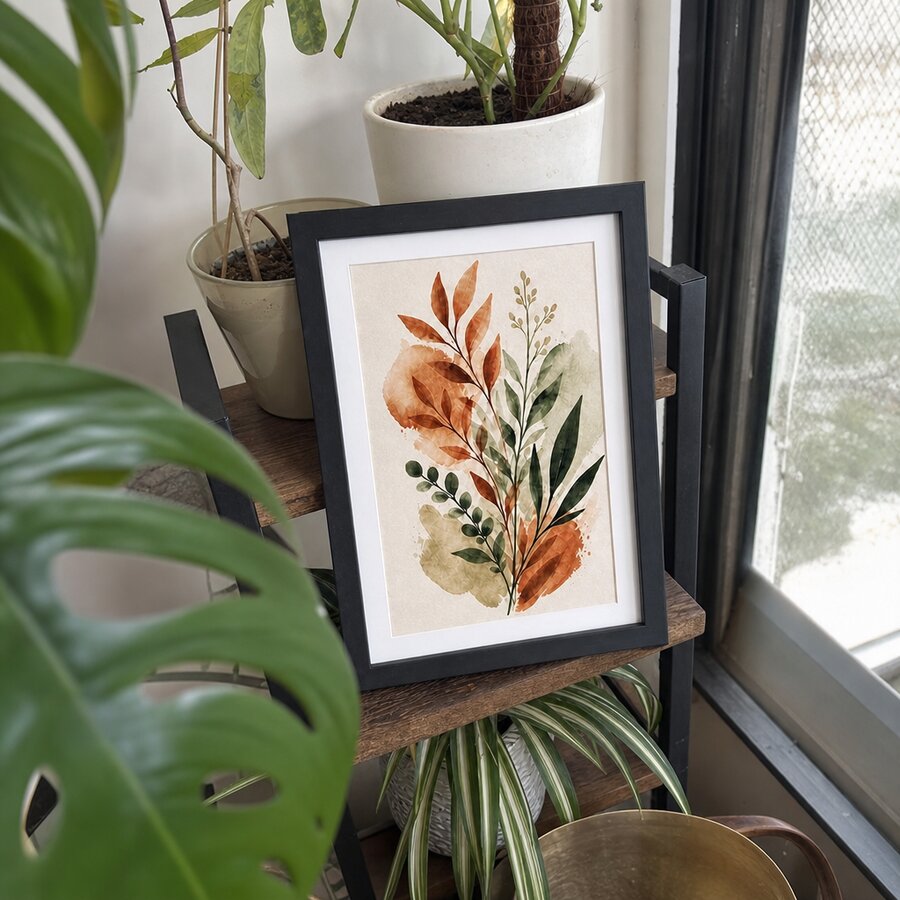 Customer photo of A4 matte black photo frame