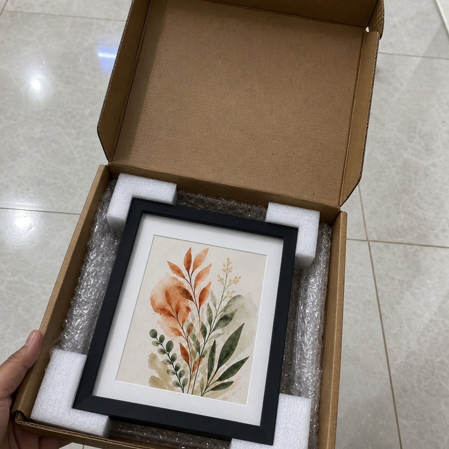 Customer photo of A4 matte black photo frame