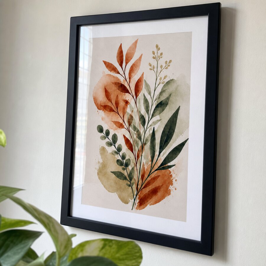 Customer photo of A4 matte black photo frame